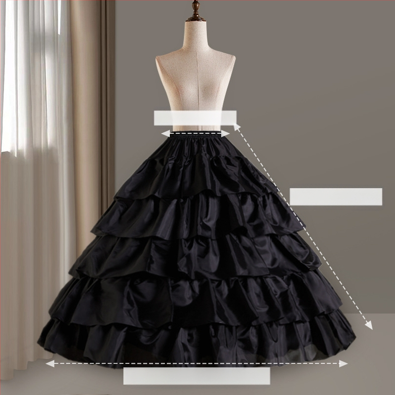 Kāzu kleitas svārki visu veidu glīta vidukļa palielināšana Super baldahīns ar kaulu oderi Lolita ziedu kāzu apakšsvārki vairumtirdzniecībā