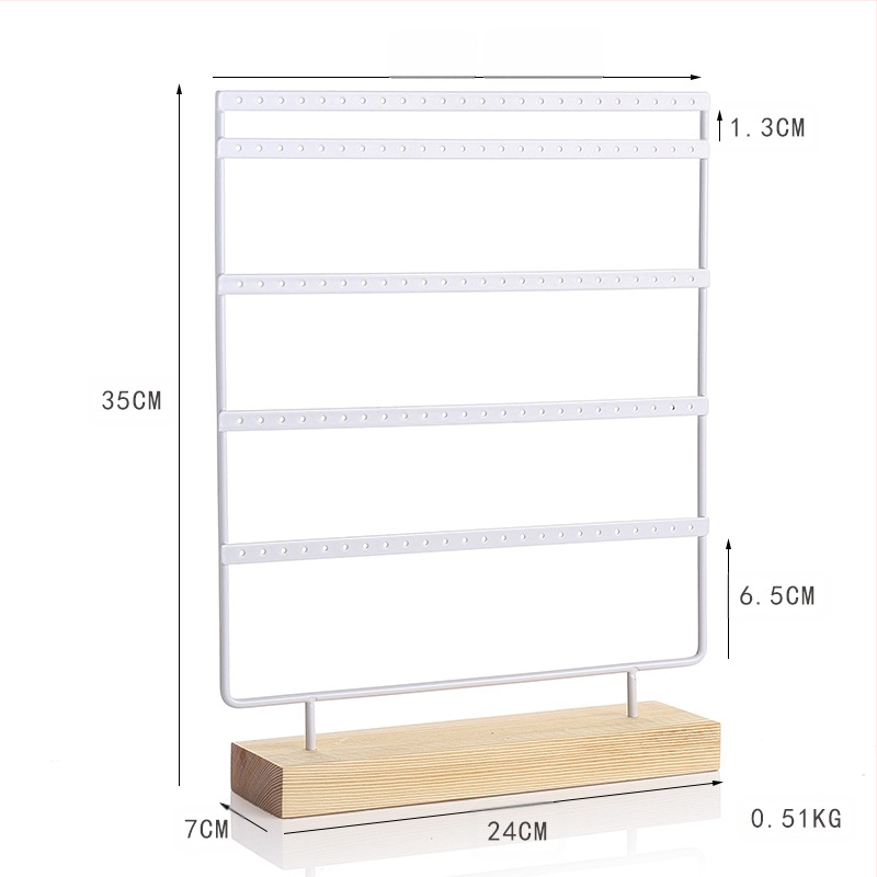 Tömörfa vas fülbevaló állvány háztartási fülbevaló tároló ékszer állvány függő fülbevaló szögek karton kellékek ékszer kijelző állvány