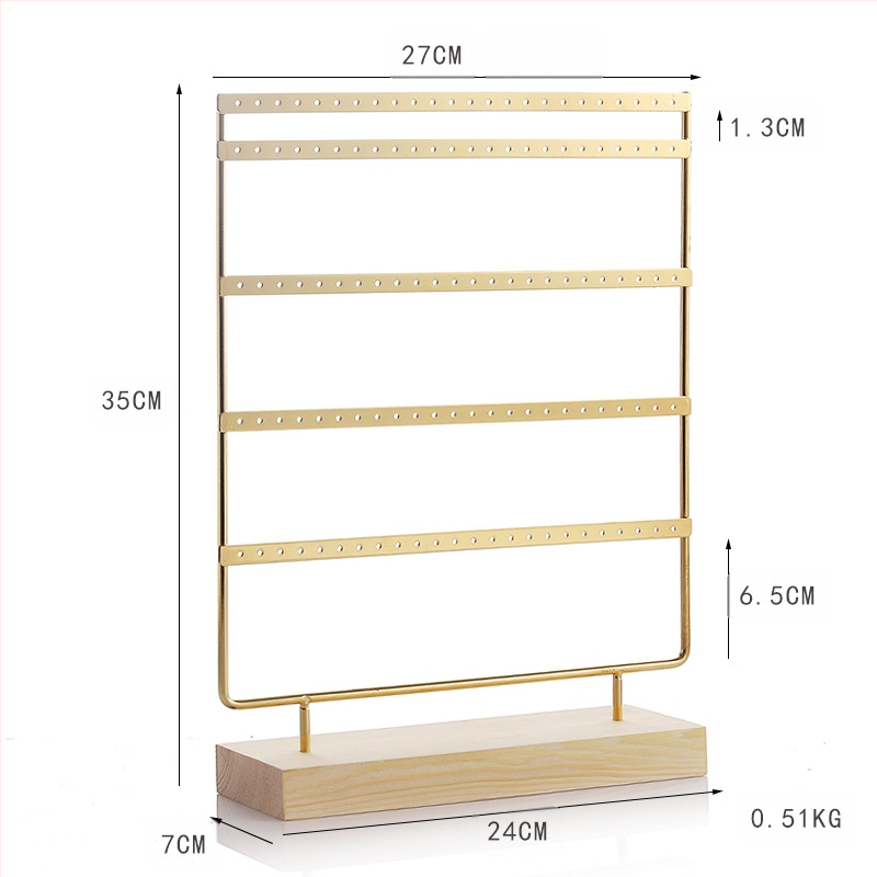 Tömörfa vas fülbevaló állvány háztartási fülbevaló tároló ékszer állvány függő fülbevaló szögek karton kellékek ékszer kijelző állvány