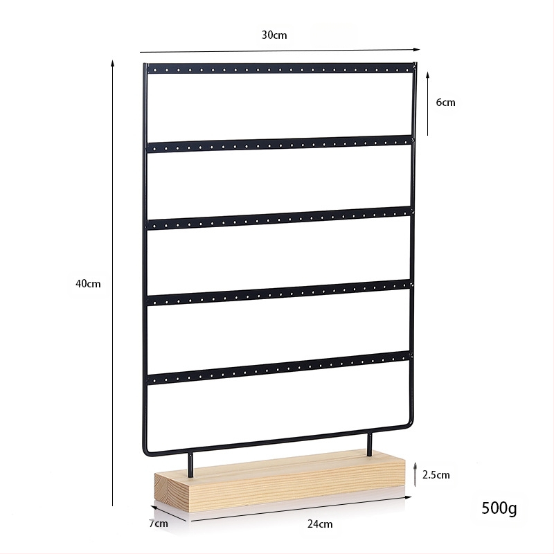 Tömörfa vas fülbevaló állvány háztartási fülbevaló tároló ékszer állvány függő fülbevaló szögek karton kellékek ékszer kijelző állvány