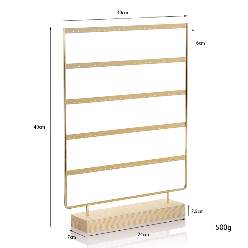 Tömörfa vas fülbevaló állvány háztartási fülbevaló tároló ékszer állvány függő fülbevaló szögek karton kellékek ékszer kijelző állvány