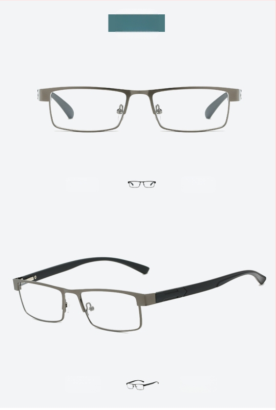 Új, kék fény elleni védelemmel ellátott, teljes keretes olvasószemüveg időseknek, fém olvasószemüveg, kiváló szemüveg időseknek 070