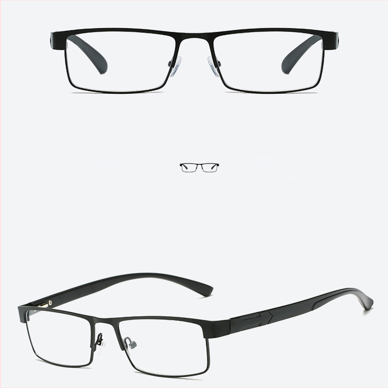 Új, kék fény elleni védelemmel ellátott, teljes keretes olvasószemüveg időseknek, fém olvasószemüveg, kiváló szemüveg időseknek 070