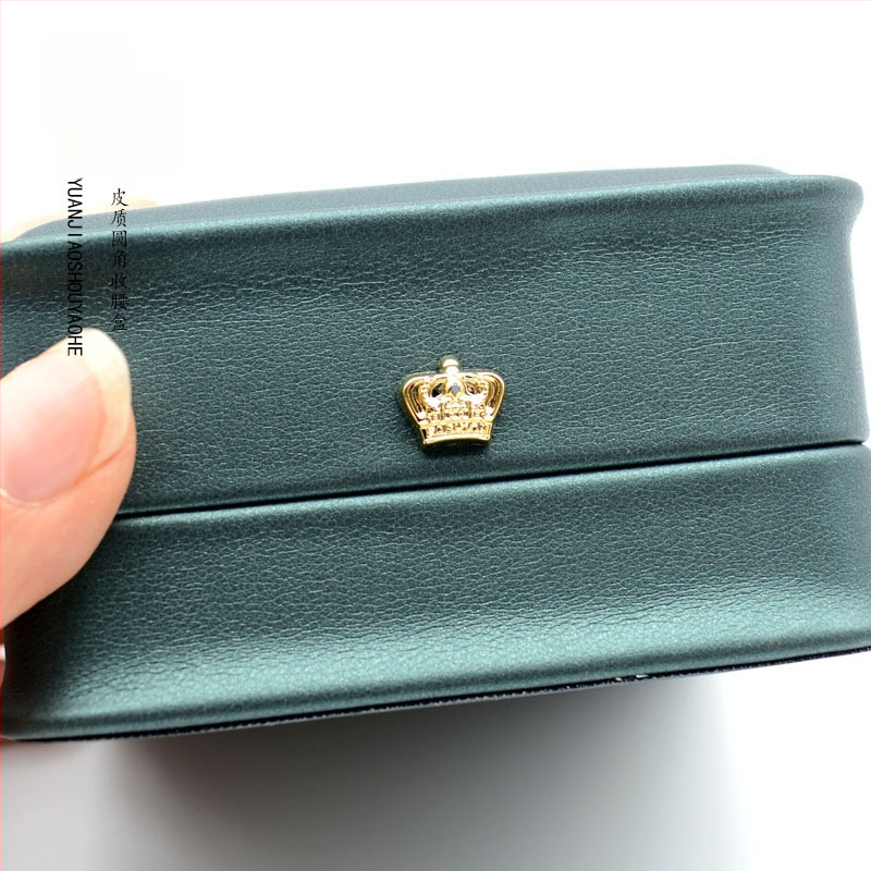 Kruna Pu prsten ogrlica privjesak narukvica kutija za nakit lagana luksuzna kožna poklon kutija za nakit u struku