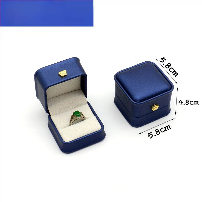 Kruna Pu prsten ogrlica privjesak narukvica kutija za nakit lagana luksuzna kožna poklon kutija za nakit u struku