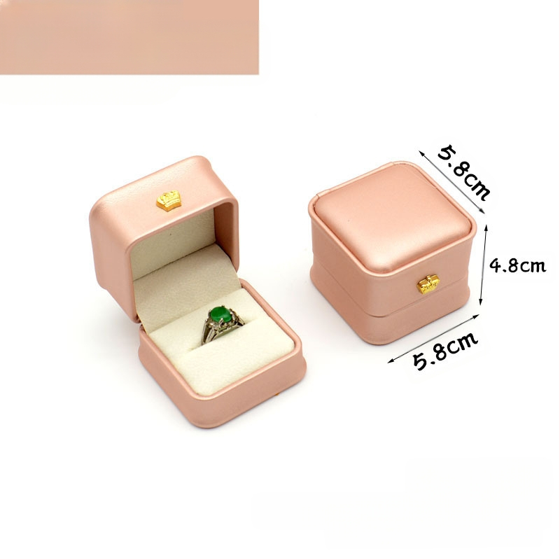 Kruna Pu prsten ogrlica privjesak narukvica kutija za nakit lagana luksuzna kožna poklon kutija za nakit u struku