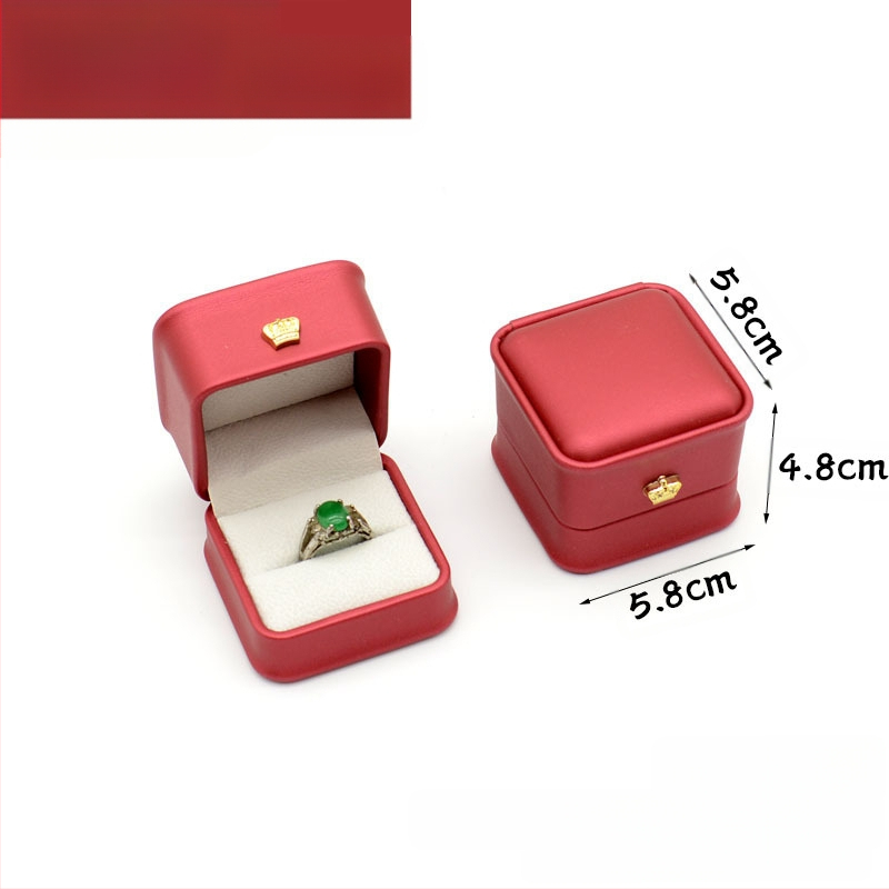 Kruna Pu prsten ogrlica privjesak narukvica kutija za nakit lagana luksuzna kožna poklon kutija za nakit u struku