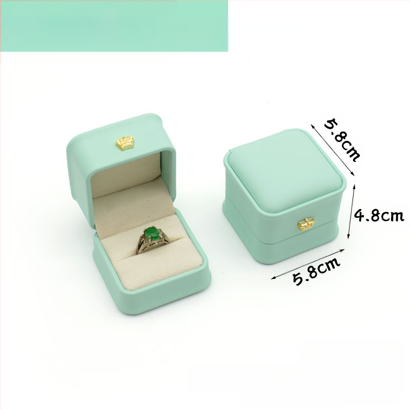 Kruna Pu prsten ogrlica privjesak narukvica kutija za nakit lagana luksuzna kožna poklon kutija za nakit u struku