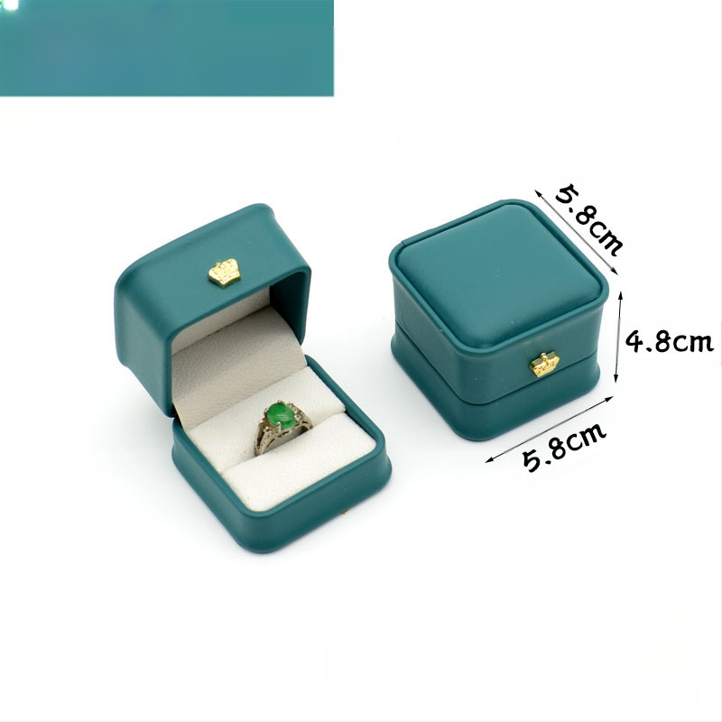 Kruna Pu prsten ogrlica privjesak narukvica kutija za nakit lagana luksuzna kožna poklon kutija za nakit u struku