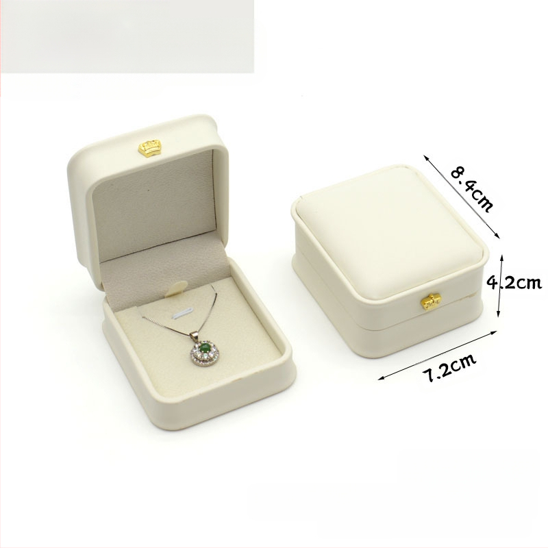 Kruna Pu prsten ogrlica privjesak narukvica kutija za nakit lagana luksuzna kožna poklon kutija za nakit u struku