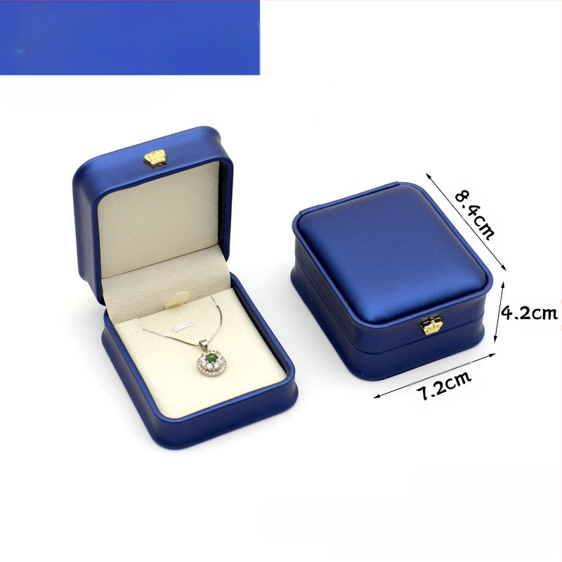 Kruna Pu prsten ogrlica privjesak narukvica kutija za nakit lagana luksuzna kožna poklon kutija za nakit u struku