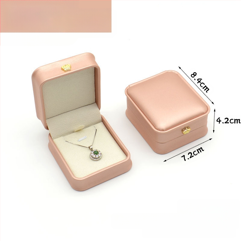 Kruna Pu prsten ogrlica privjesak narukvica kutija za nakit lagana luksuzna kožna poklon kutija za nakit u struku
