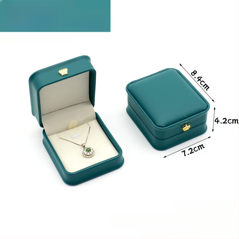 Kruna Pu prsten ogrlica privjesak narukvica kutija za nakit lagana luksuzna kožna poklon kutija za nakit u struku
