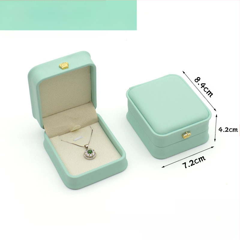 Kruna Pu prsten ogrlica privjesak narukvica kutija za nakit lagana luksuzna kožna poklon kutija za nakit u struku