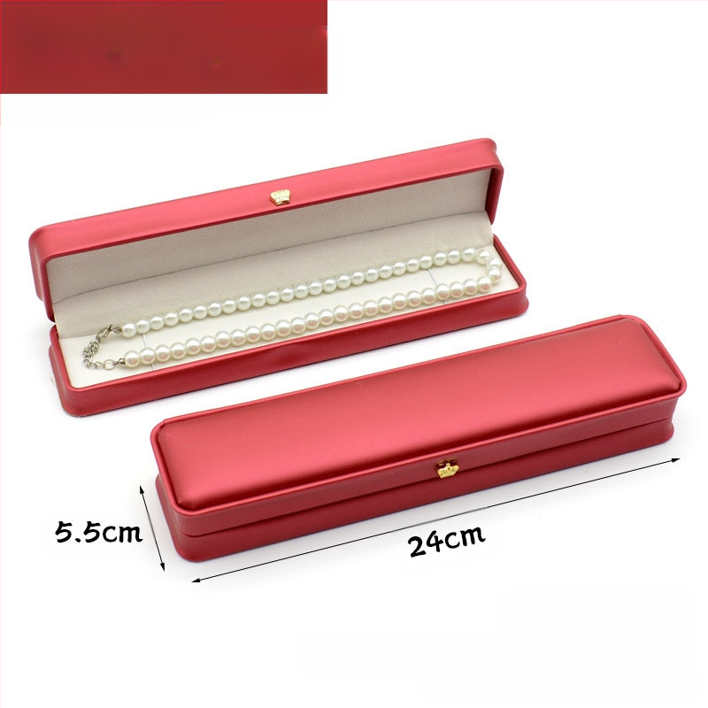 Kruna Pu prsten ogrlica privjesak narukvica kutija za nakit lagana luksuzna kožna poklon kutija za nakit u struku