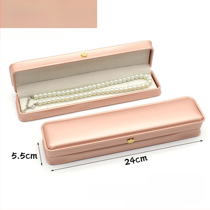 Kruna Pu prsten ogrlica privjesak narukvica kutija za nakit lagana luksuzna kožna poklon kutija za nakit u struku