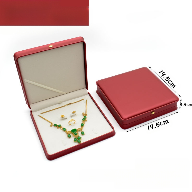 Kruna Pu prsten ogrlica privjesak narukvica kutija za nakit lagana luksuzna kožna poklon kutija za nakit u struku