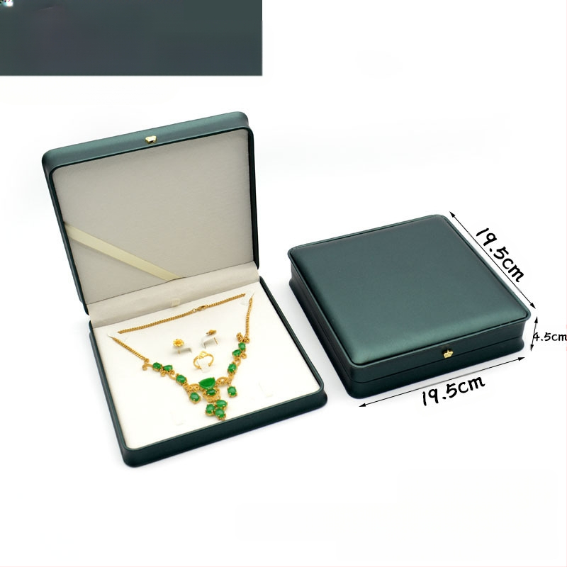 Kruna Pu prsten ogrlica privjesak narukvica kutija za nakit lagana luksuzna kožna poklon kutija za nakit u struku