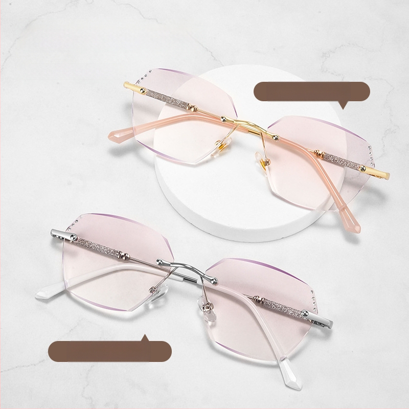 TikTok új gyémánt finom villanású presbyopikus szemüveg női elegáns divatos színátmenetes presbyopikus szemüveg ultrakönnyű anti-kék fény presbyopikus szemüveg