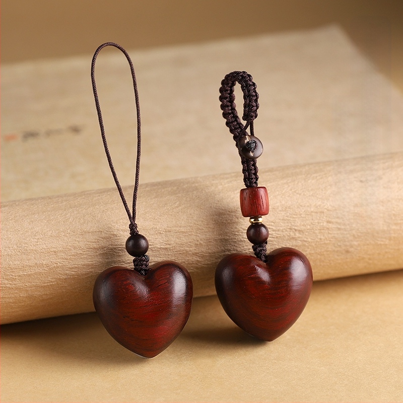 Rózsafa kis szerelmes mobiltelefon lánc medál férfiaknak és nőknek páros kulcstartó medál barátnőnek kreatív kis ajándék függő díszek