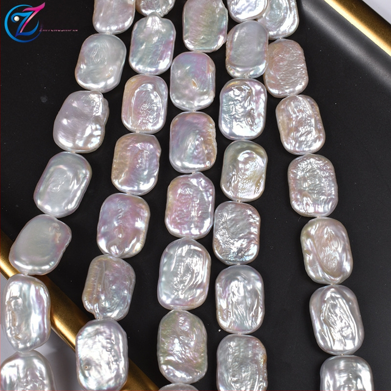 Tugeva läikega naturaalsed mageveepärlikuubikud 12–13 mm barokkstiilis ebakorrapärase kujuga helmed, isetehtud käsitöökaelakee, poolfabrikaat