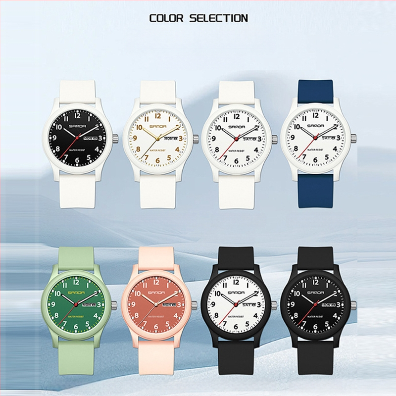 Kellad Paari väike kell kalendriga Teismelistele ja üliõpilastele Trendikas moodne universaalne loominguline elektrooniline kvartskell