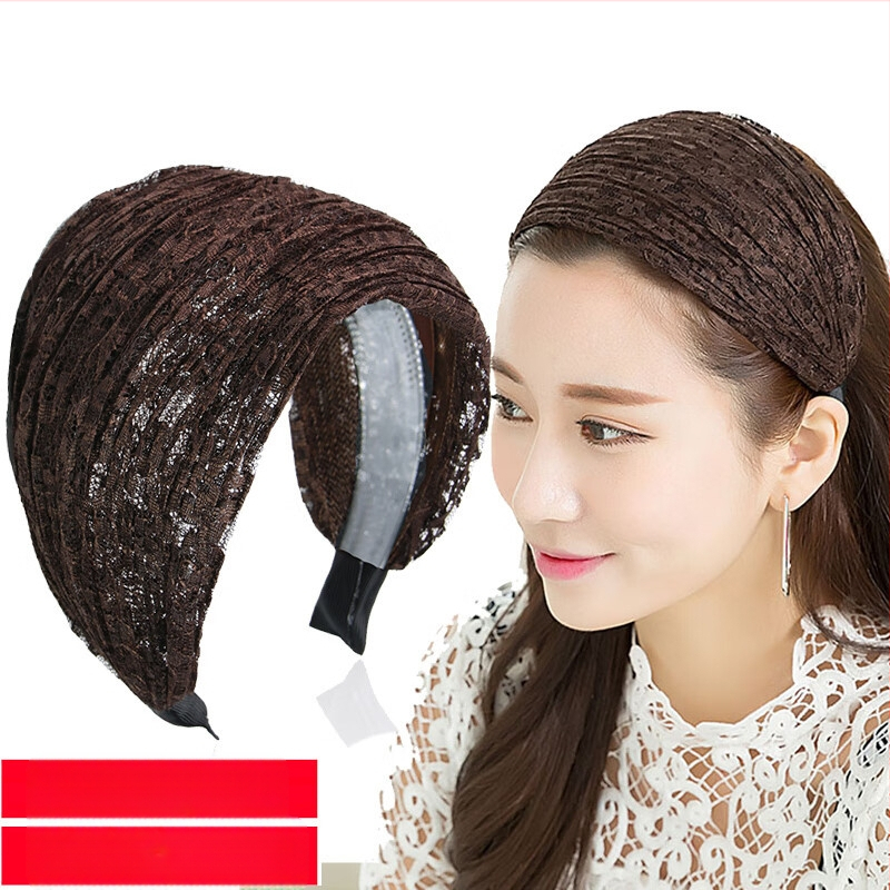 Jinglin Dél-Korea fehér hajat takaró női fejpánt, csúszásgátló, széles karimájú, nyomásos hajtűs, szuper széles fejpánt, internetes hírességeknek való hajpánt