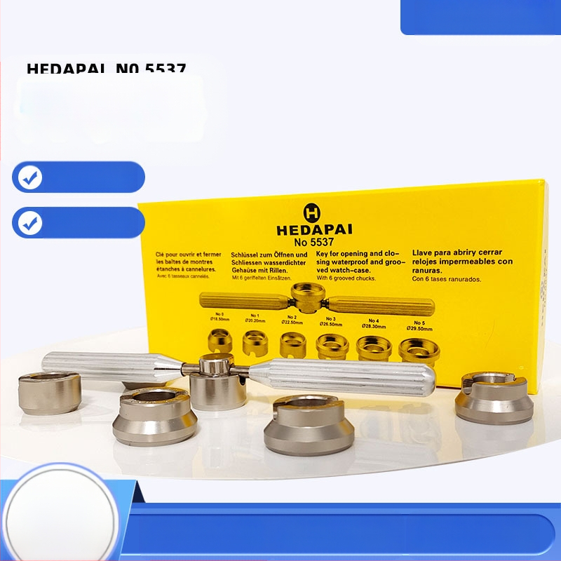 Órajavító szerszám 5537 Óranyitó Rolex S/Ditu órafedél-nyitóhoz, finom fogú hátlap nyitásához, 6 darab