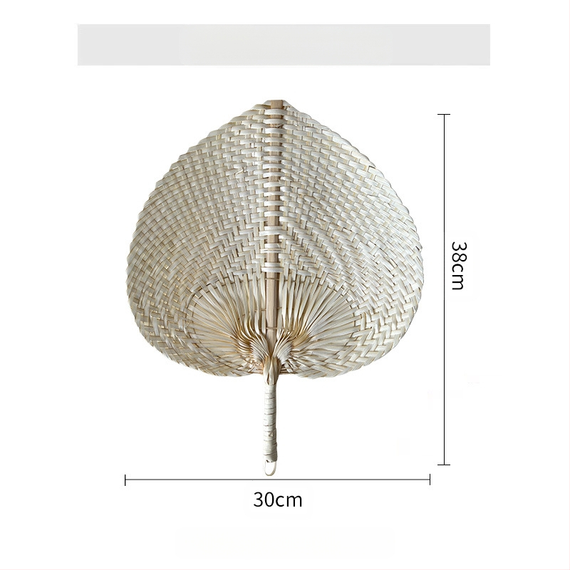 Vietnami jellegzetes őszibarack alakú bambusz legyező, nyári legyező, művészi pu legyező, kis, friss, kreatív, kézzel tekerős színes legyező