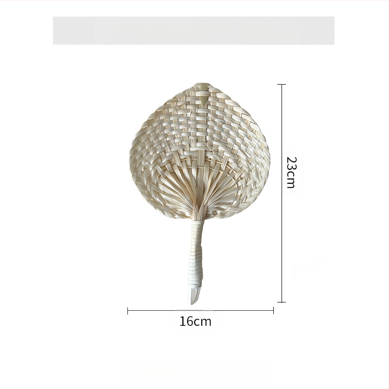 Vietnami jellegzetes őszibarack alakú bambusz legyező, nyári legyező, művészi pu legyező, kis, friss, kreatív, kézzel tekerős színes legyező