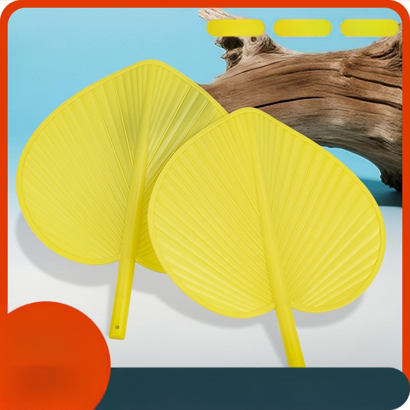 Műanyag gyékénylevél-ventilátor, régimódi, kézzel tekerős, nem rothadó nyári ventilátor, szúnyogriasztó banánventilátor, öregembernek való napraforgó ventilátor, kézzel készített nyári gyerekventilátor