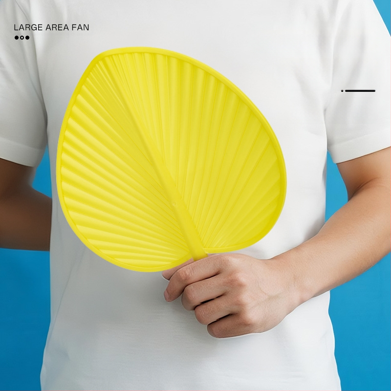 Műanyag gyékénylevél-ventilátor, régimódi, kézzel tekerős, nem rothadó nyári ventilátor, szúnyogriasztó banánventilátor, öregembernek való napraforgó ventilátor, kézzel készített nyári gyerekventilátor