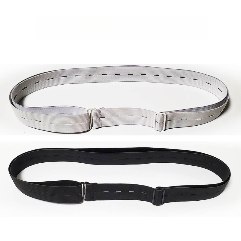 Határokon átnyúló ellátási fűzőlyukú egyszerű stílusú ingpánt férfiaknak és nőknek, ingrögzítő öv, fekete-fehér fémcsatos öv