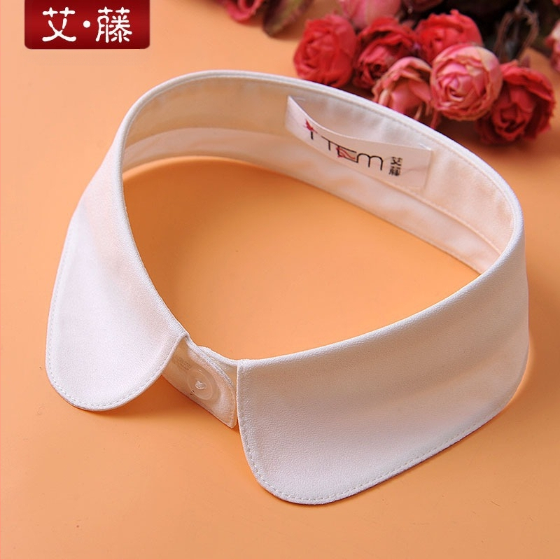 Új koreai stílusú díszes fekete-fehér pontgallér, álgallér, női egyetlen álgallér, univerzális, ing alakú gallér, kisméretű, egygalléros, hátsó csattal