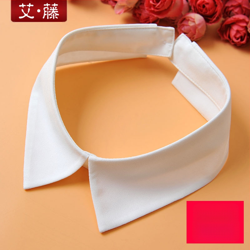 Új koreai stílusú díszes fekete-fehér pontgallér, álgallér, női egyetlen álgallér, univerzális, ing alakú gallér, kisméretű, egygalléros, hátsó csattal