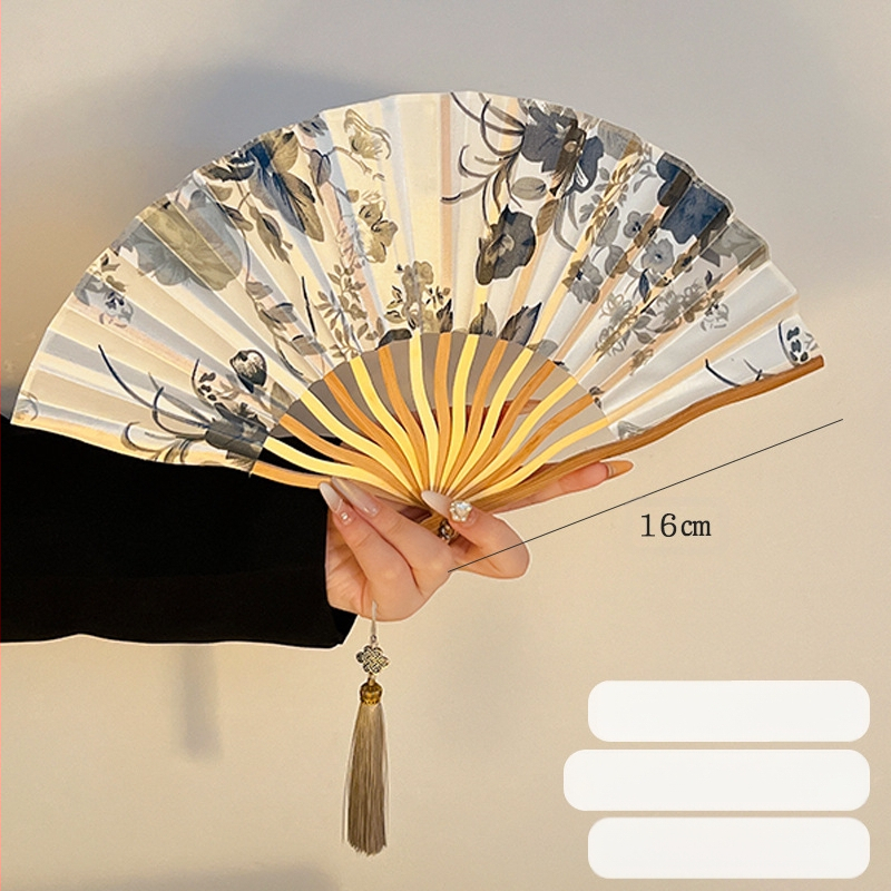 Antik összecsukható ventilátor, kínai stílusú nyári ventilátor, Hanfu Cheongsam, új, kínai stílusú mini összecsukható ventilátor, hordozható