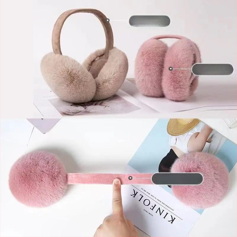 Összecsukható fülvédők nagykereskedelmi fülvédők meleg téli női aranyos diák fülvédők Fülvédő plüss fülvédők fagyálló