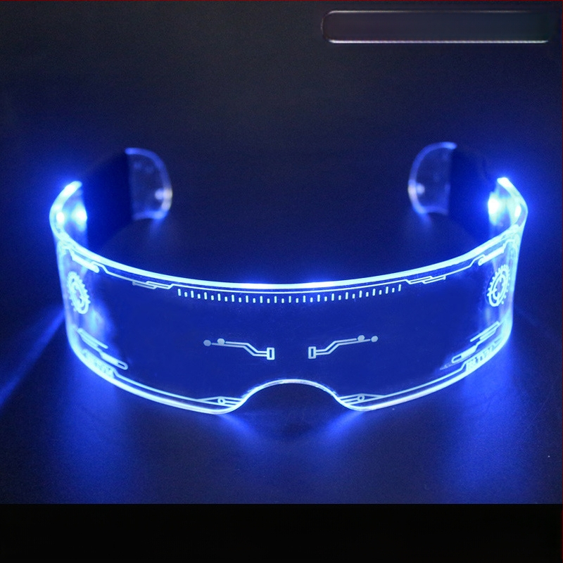 Uus tehnoloogiline helendav mänguasi LED-kahekordse juhtimisega värvilised värvimuutvad välguprillid diskopeo rekvisiidid meestele