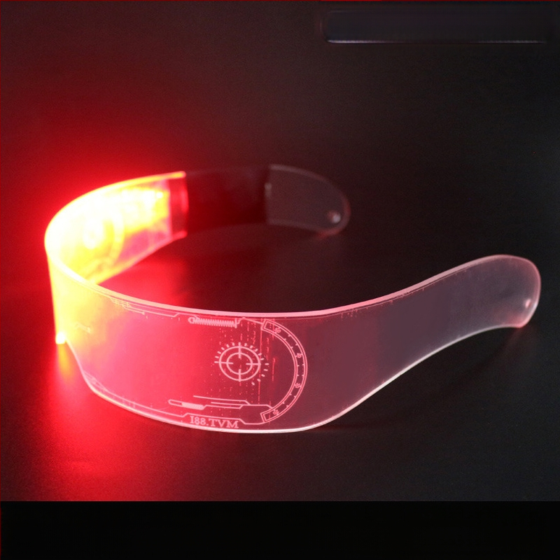 Uus tehnoloogiline helendav mänguasi LED-kahekordse juhtimisega värvilised värvimuutvad välguprillid diskopeo rekvisiidid meestele