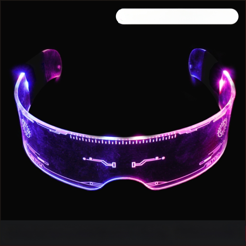 Uus tehnoloogiline helendav mänguasi LED-kahekordse juhtimisega värvilised värvimuutvad välguprillid diskopeo rekvisiidid meestele