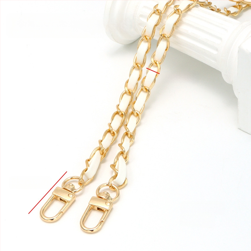 Nauja aliuminio grandinėlės odinė rankinė su metaline virvele, „Chanel“ stiliaus rankinė per petį, PU odos grandinėlė per petį.