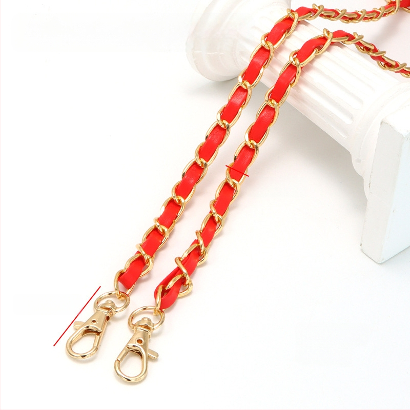 Nauja aliuminio grandinėlės odinė rankinė su metaline virvele, „Chanel“ stiliaus rankinė per petį, PU odos grandinėlė per petį.