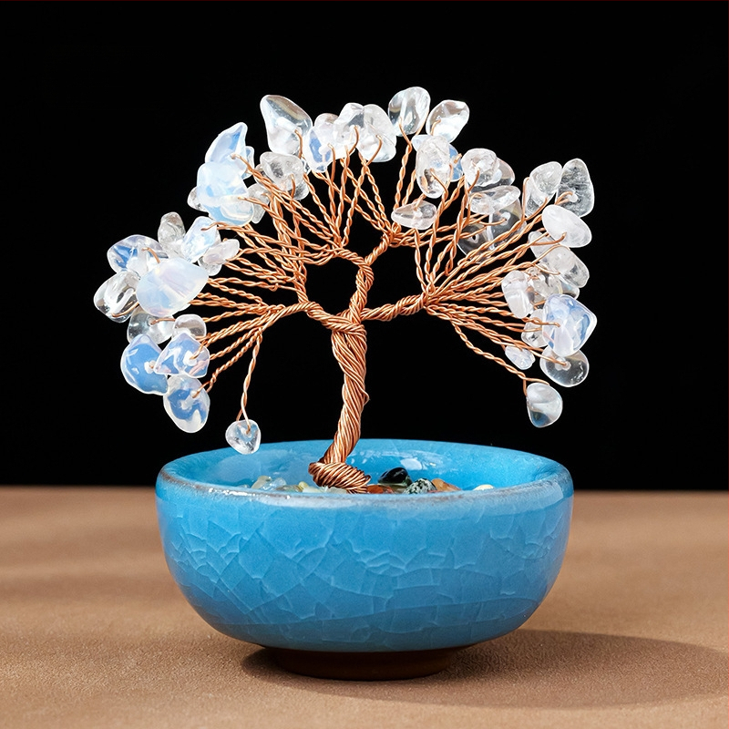 Természetes kristály kavics vagyonfa ametiszt vagyonfa kreatív asztali dekoráció autó életfa díszek