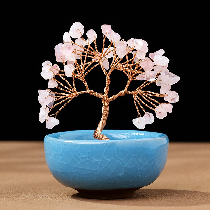 Természetes kristály kavics vagyonfa ametiszt vagyonfa kreatív asztali dekoráció autó életfa díszek