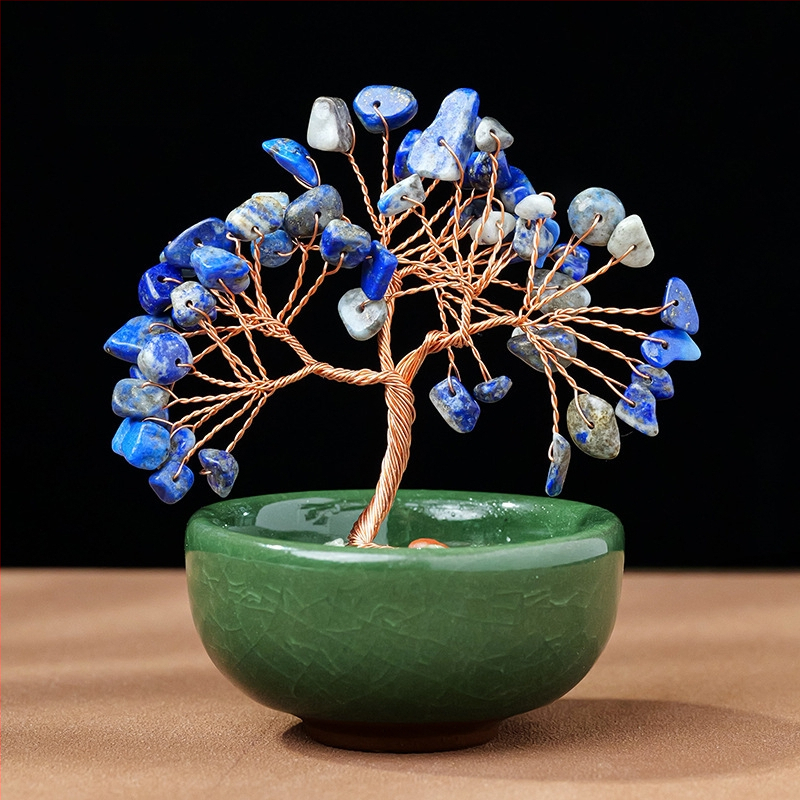 Természetes kristály kavics vagyonfa ametiszt vagyonfa kreatív asztali dekoráció autó életfa díszek