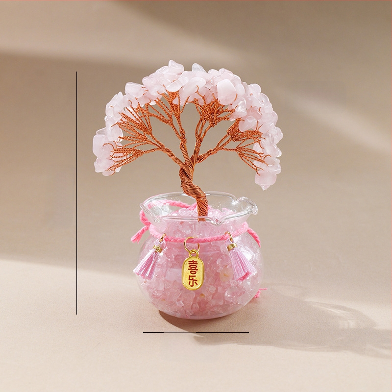 Természetes kristály kavics vagyonfa ametiszt vagyonfa kreatív asztali dekoráció autó életfa díszek