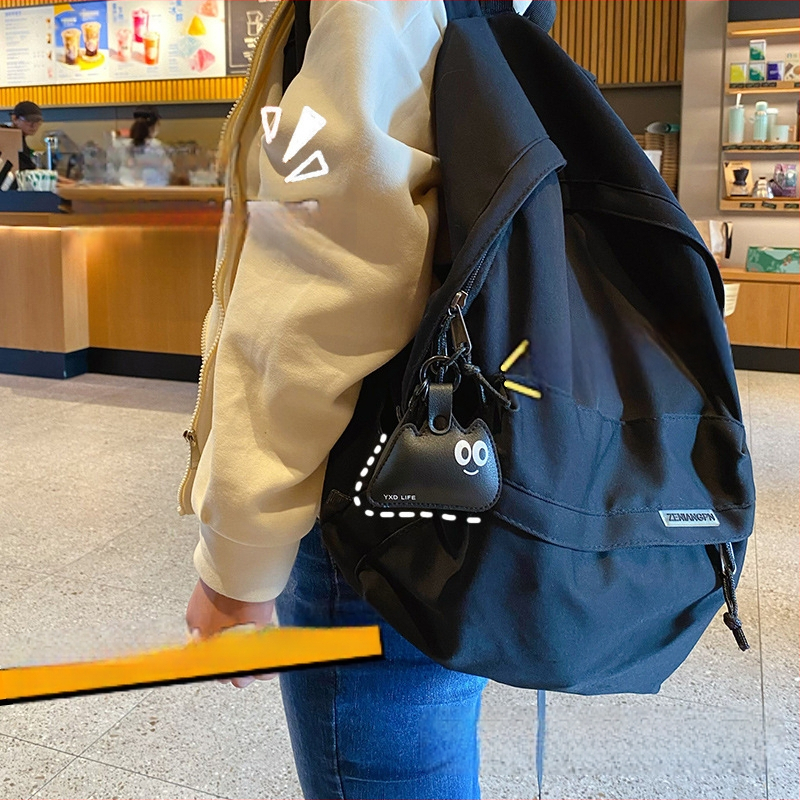 Bőr fekete macska kis medál kulcstartó gyönyörű kreatív férfi és női táska kulcstartó medál medál medál