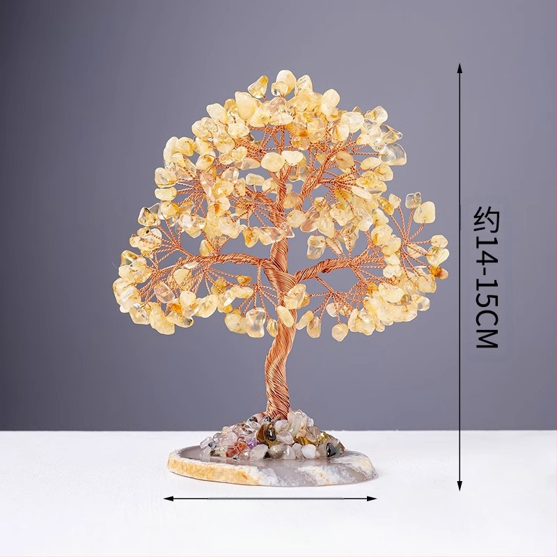 Ahhaatkristall Kruus Rikkuspuu Ametüst Tsitriin Rikkuspuu Kodu Lauakaunistused Käsitöö Kaunistused