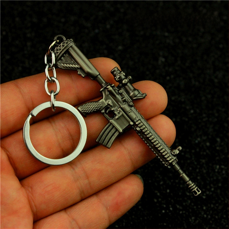 Jedi Escape AWM 98k M24 SKS Serpenyő M416 AKM Ötvözet Kulcstartó Modell