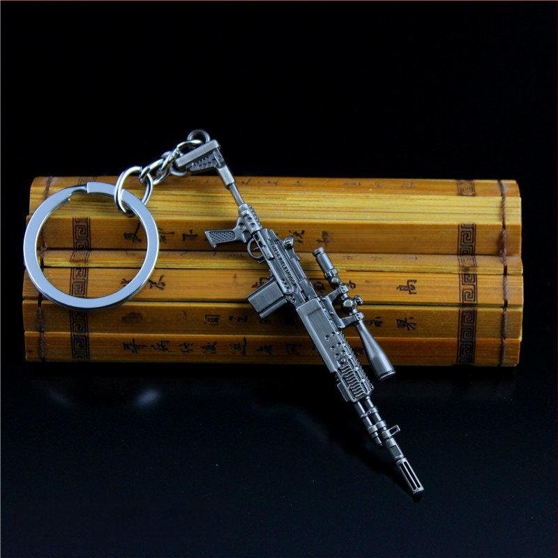 Jedi Escape AWM 98k M24 SKS Serpenyő M416 AKM Ötvözet Kulcstartó Modell